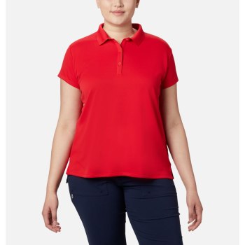 Columbia PFG Innisfree Short Sleeve Plus Size, Polo Rojos Para Mujer | 056987-JKH